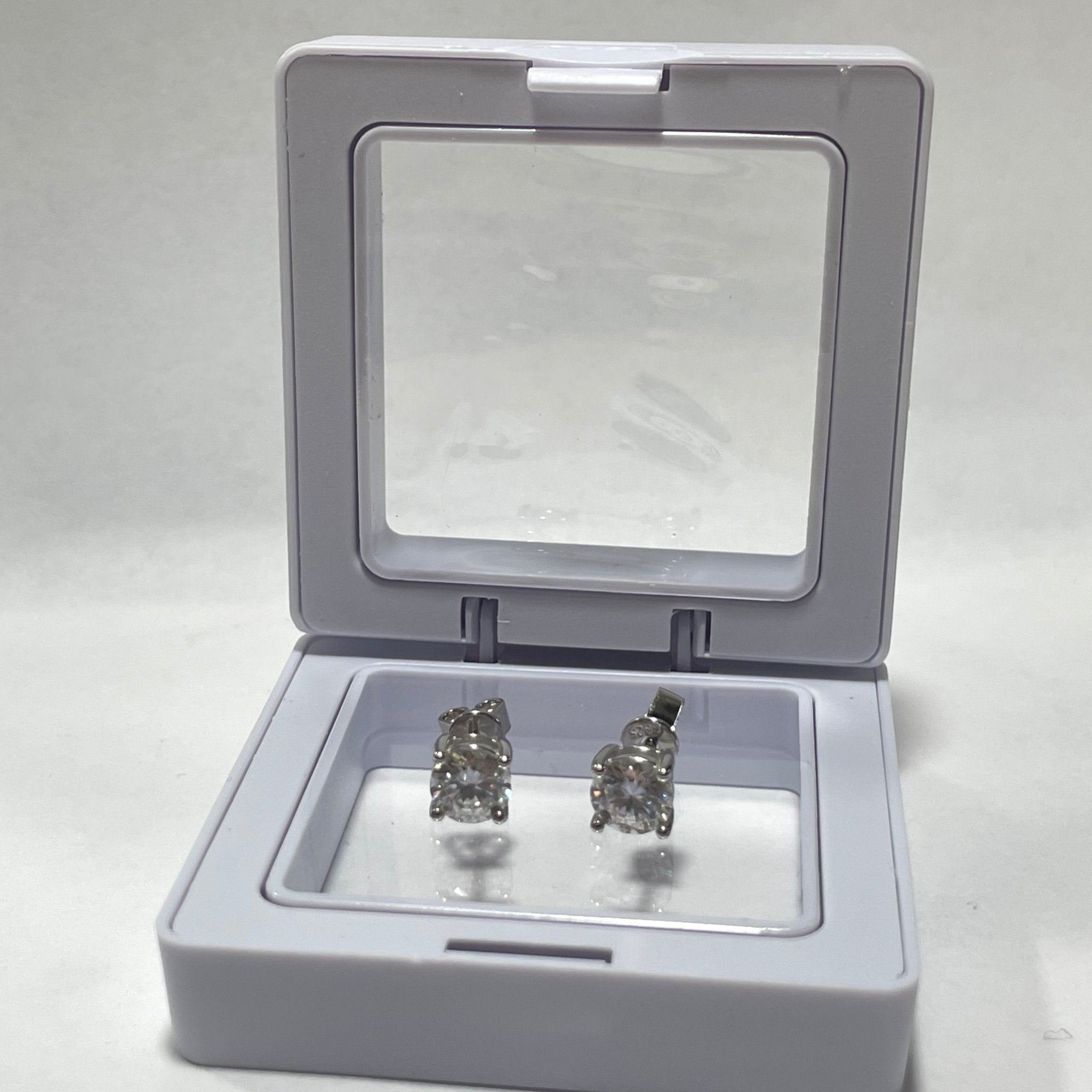 Round Cut Moissanite Earrings - Clear Stone Jewelers